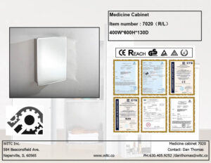 Medicine cabinets poster with a white box in square shape