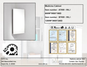 Medicine cabinets poster with a rectangular box