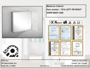 Medicine cabinets poster with a square box